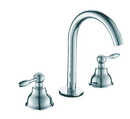 Nieuwe stijl klassieke luxe dubbele handvat 3 gaten Messing antieke wasbak kranen met keramische handvat