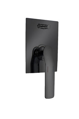 Eenvoudige hendel verborgen in de muur bad of douche mixer met omleidingsapparaat mat zwart badkamer messing kraan OEM