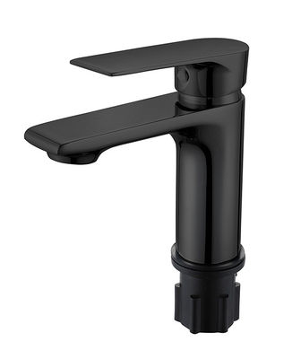 Metalen mat zwart badkamer wasbak mixer kraan enkel hefboom