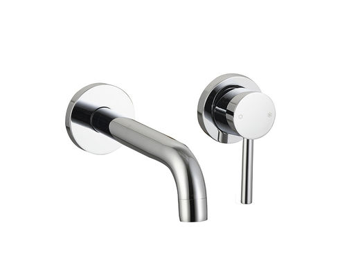 Ronde klassieke in de muur enkel hefboom badkamer mixer kraan badkamer chroom messing