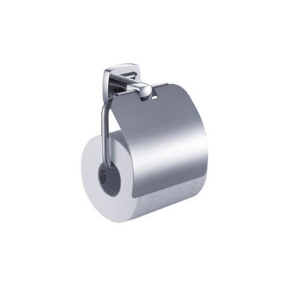 Badkamer Single Toilet Roll Paper Holder Messing Chrome Kleur OEM Messing Basis Vierkante Met Curve Design