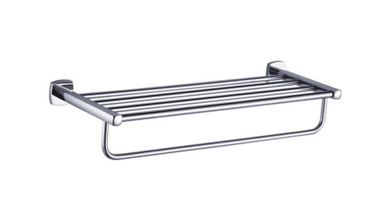 Chroom Badkamer Accessoires Messing Badkamer dubbele handdoek bar met plank