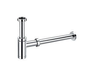 Messing fles val voor toilet wasbak afvoer sifon badkamer p-val buis voor wasbak chroom OEM