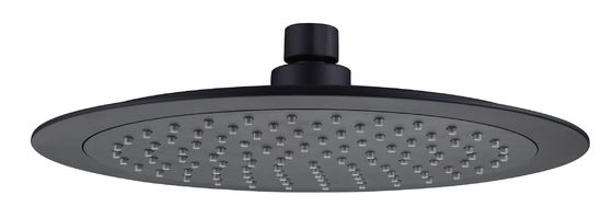 OEM ABS Plastic Ronde regen douche hoofd Groot formaat Matt Zwarte badkamerkolom