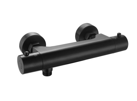 Matt Zwarte Kleur Messing Thermostatische kranen OEM Ronde Klassiek