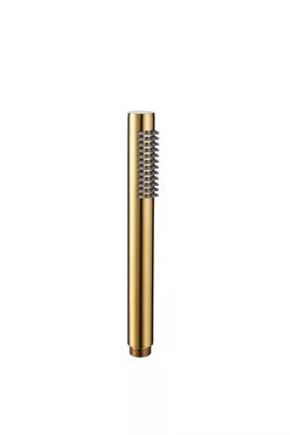 Messing microfoon handshower hand douche voor douche kolom geborstelde gouden badkamer silicium spuitstuk gemakkelijk schoonmaak rond OEM