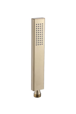 Messing microfoon handshower hand douche voor douche kolom geborstelde gouden badkamer silicium spuitstuk gemakkelijk schoon vierkant OEM