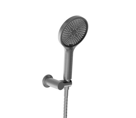 ABS Plastic 3 Function Hand Douches Gun Metal Groot Ronde Bad Vloeibare Silicium Sproeiers Makkelijk schoonmaken