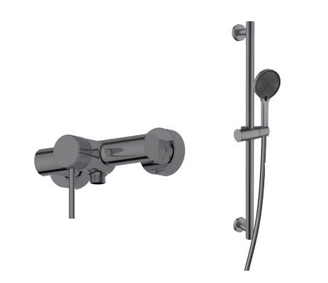 Wandmontage met een enkele hendel badmixer met douche