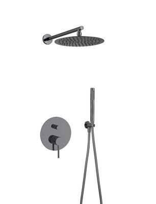 OEM regen douche met handvat Messing Ring Knurl Gun Metal