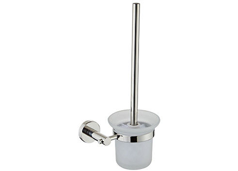 Oem Sus304 Gepolijste Chrome Toiletborstelhouder Glas Badkamer Accessoires Klassieke Ronde