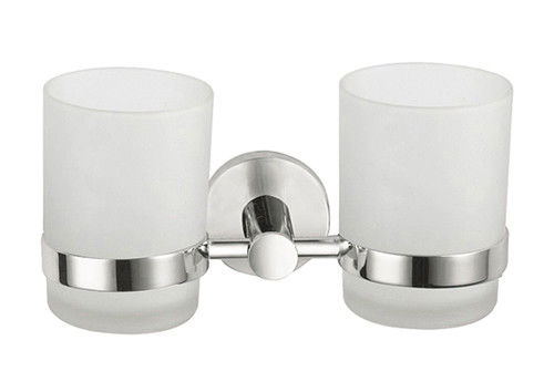 SUS 304 Double Tumbler Holder Glas Gepolijst Chroom OEM ODM