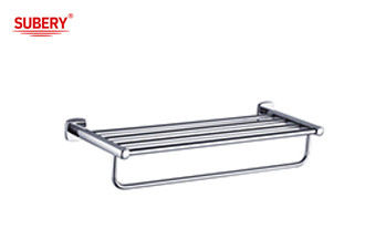 Chroom Badkamer Accessoires Messing Badkamer dubbele handdoek bar met plank