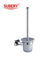 OEM Messing Toiletborstelhouder Glas Badkamer Chrome Met Curve Design
