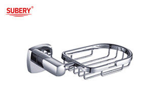 Messing zeep mand schotel houder badkamer hoge kwaliteit chroom kleur OEM messing basis vierkant met curve ontwerp