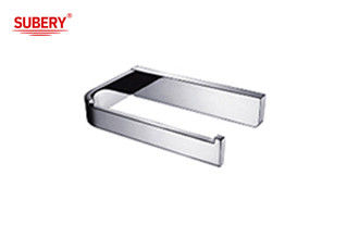 Messing zingen toilet rollen papierhouder glas badkamer hoge kwaliteit chroom kleur OEM nobel messing montage stuk messing basis