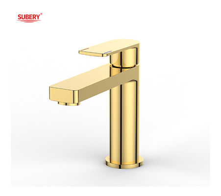 OEM Messing Gold Basin Mixer kraan Single Lever Badkamer Warm en koud water