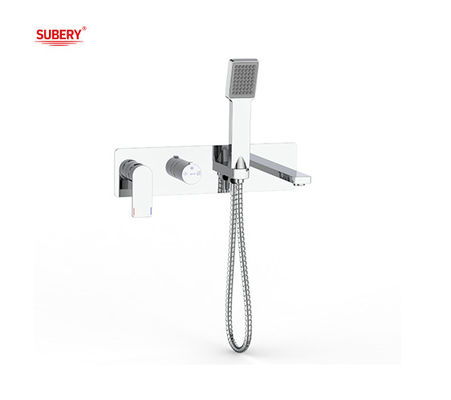 Moderne wandmontage badkamer douche mixer kranen chroom messing enkel hefboom