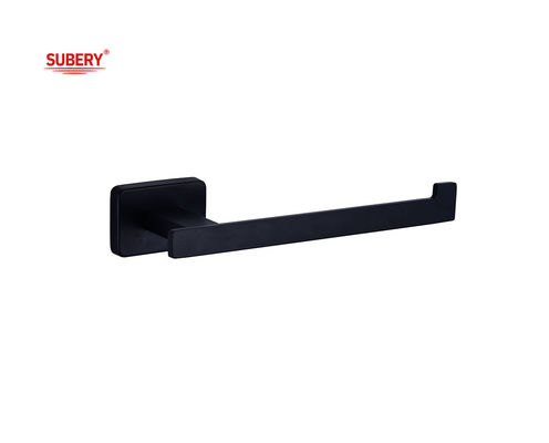 Zink Wand Montage Badkamer Accessoires WC toilet rollen papier houder mat zwart rechthoekig ontwerp OEM ODM