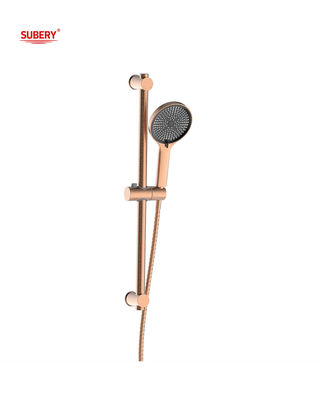 ABS Plastic Douche Rail Bar SUS304 3 Functie Badkamer Roze Gouden Ronde Klassiek