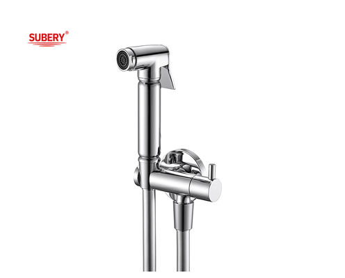 Badkamer Toilet OEM Shattaf Set Messing Holder Messing Valve PVC Slang 1.50m