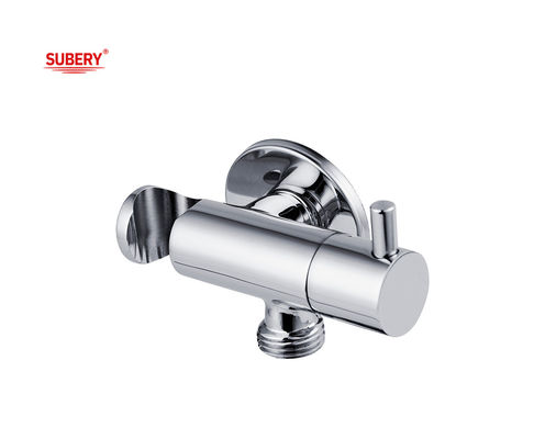 OEM Messing Toilet Shattaf Set Houder Valve Handle Bidet Badkamer Chrome