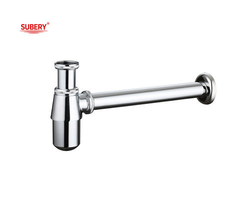 Messingflesspeld toilet badkamer afvoer sifon badkamer p-val buis voor wasbad chroom OEM