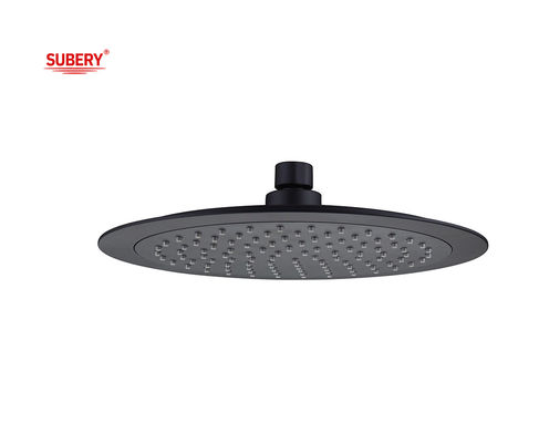 OEM ABS Plastic Ronde regen douche hoofd Groot formaat Matt Zwarte badkamerkolom