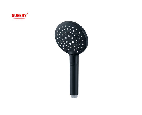 ABS kunststof 3 functie handshower hand douche voor douche kolom mat zwart badkamer silicium mondstuk rond gemakkelijk schoon OEM