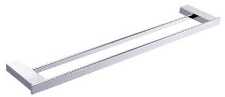 Badkamer accessoires Hoogwaardige solide dubbele polen handdoekrail dubbele balken douchestaaf