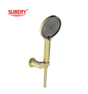 Gepoetste gouden hand douches Liquid Silicon Nozzle Ronde Makkelijk schoonmaken OEM