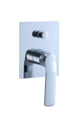 Eenvoudige hendel verborgen in de muur bad of douche mixer met omleidingsapparaat badkamer chroom messing kraan OEM