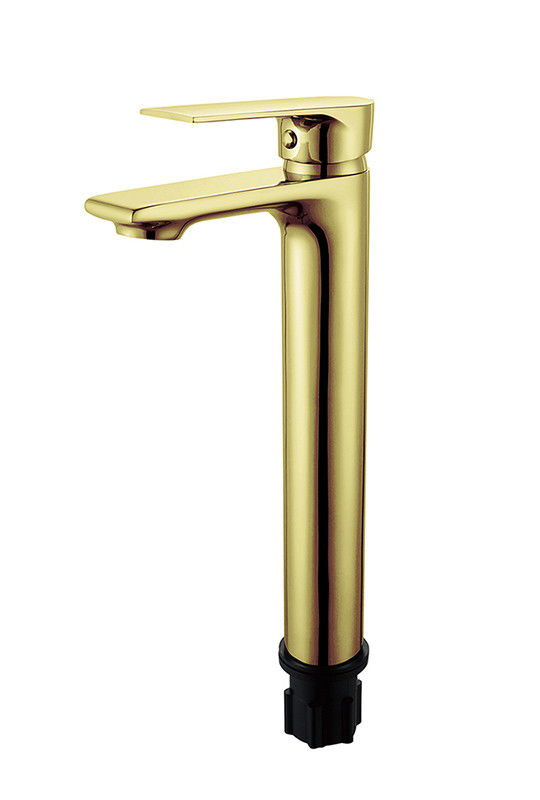 Grote wasbak Mixer kraan Eenhebel Badkamer Gouden Messing Warm en koud water Dispenser kraan