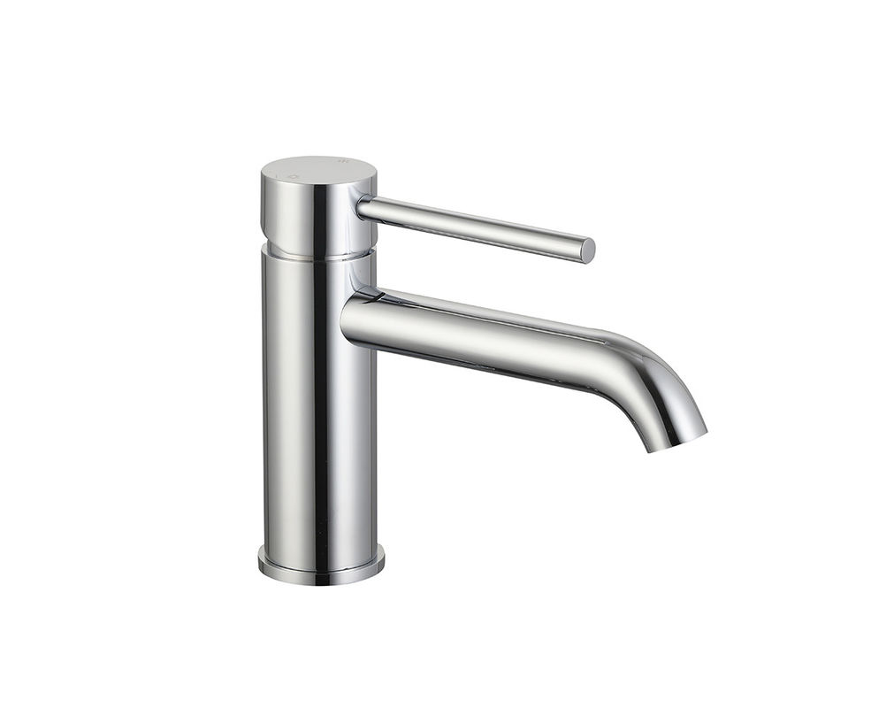 Chroom Messing Single Lever Basin Mixer Kraan Badkamer Lang Handle Koud En Warm Water OEM