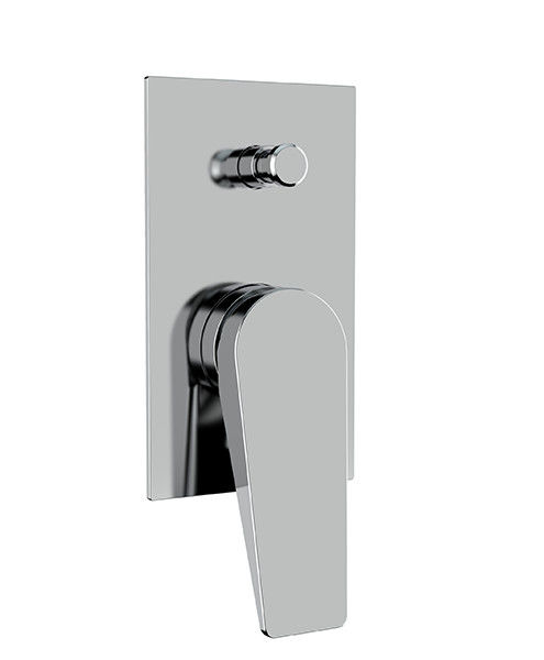 Eenvoudige hendel verborgen ingebouwde in de muur bad of douche mixer met omleidingsapparaat badkamer chroom messing regenkraan OEM