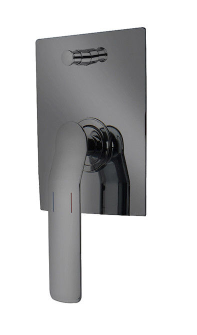 Eenvoudige hendel verborgen in de muur ingebouwd in bad douche mixer diverter pistool metaal badkamer messing kraan regen douche handshower