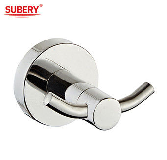 Wandmontage Badkamer Accessoires SUS304 Double Robe Hook gepolijst chroom clssical rond ontwerp OEM ODM