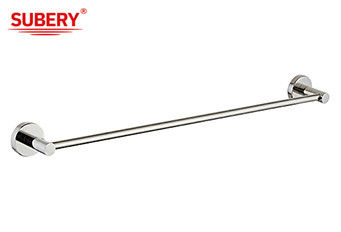 SUS304 Single Towel Bar Holder Badkamer Accessoires gepolijst Chrome OEM rond klassiek modern project