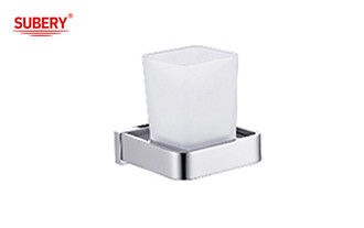 Messing zingen tumbler houder glas badkamer hoogwaardige chroom kleur OEM nobel messing montage stuk messing basis