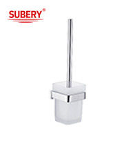 Messing toiletborstelhouder glas badkamer hoogwaardige chroomkleur OEM nobel messing montage stuk messing basis