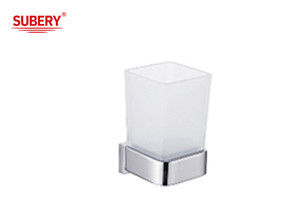 Messing zingen tumbler houder glas badkamer hoogwaardige chroom kleur OEM nobel messing montage stuk messing basis