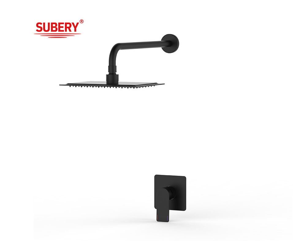 Eenvoudige hefboom verborgen in de muur bad of douche mixer met regendouche en handdouche badkamer chroom messing kraan OEM