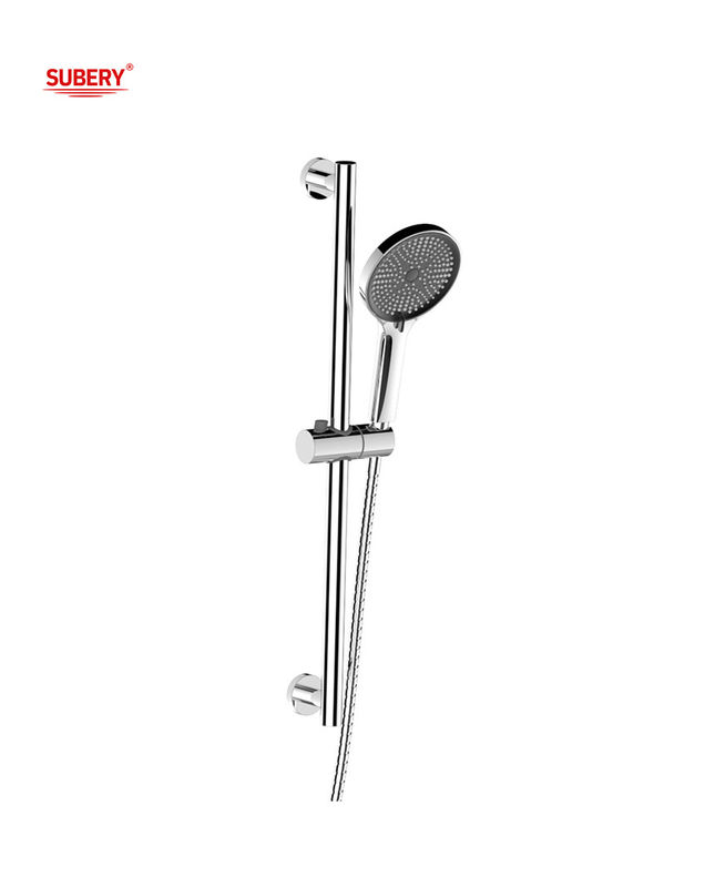 Chrome Ronde Klassieke Douchehouder Bar Badkamer SUS304 3 Functie ABS Plastic Handshower Slang