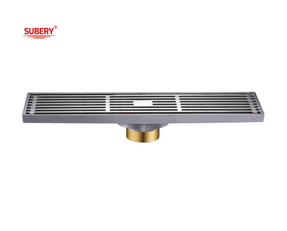 Lange vloer Afvoer Messing Body Cover Voor Badkamer OEM Grootte Aanpassen
