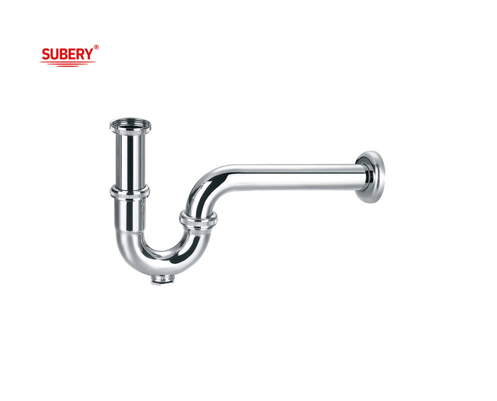 Messing toilet wasbak drainage fles val sifon badkamer p-val pijp voor wasbak chroom OEM