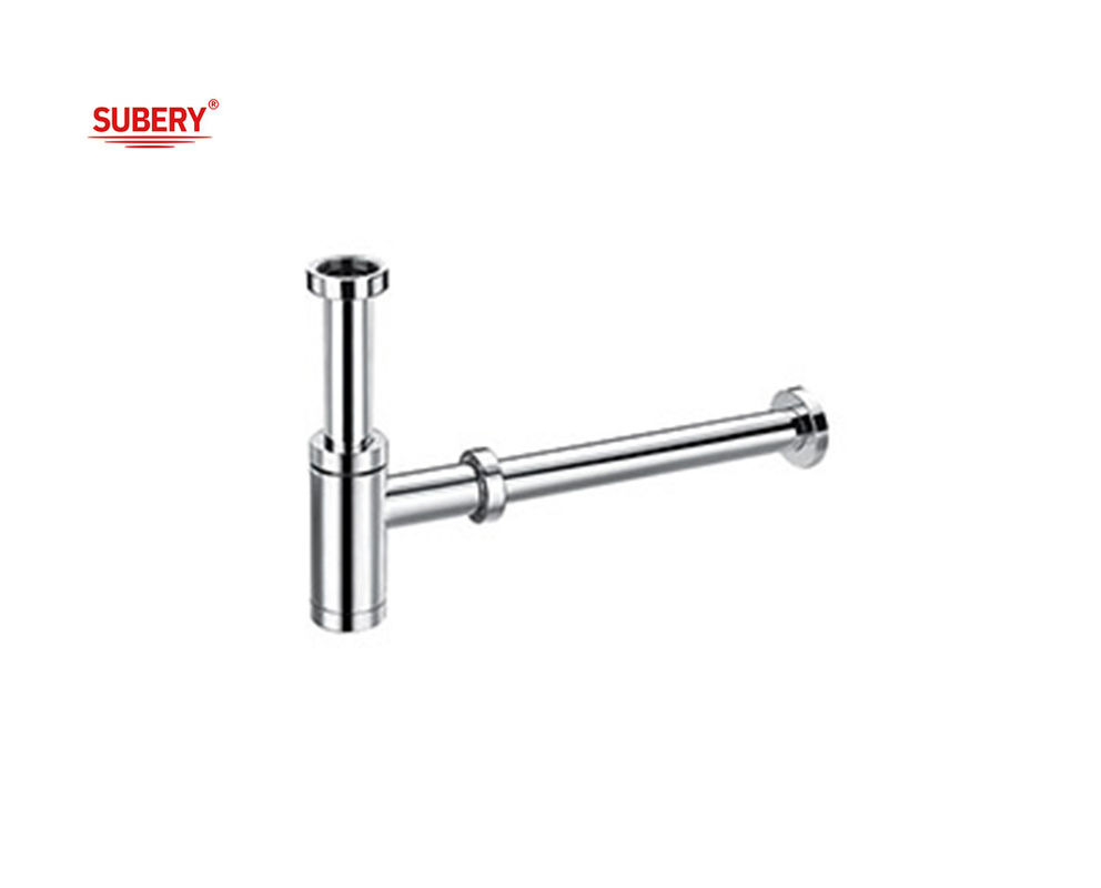 Messing fles val voor toilet wasbak afvoer sifon badkamer p-val buis voor wasbak chroom OEM
