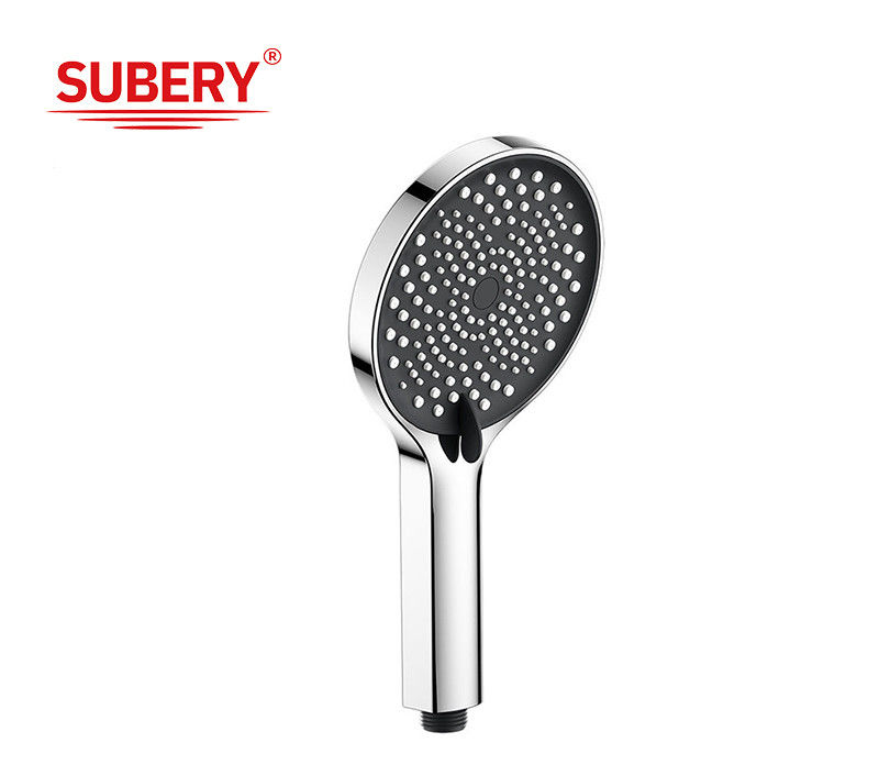 ABS plastic 3 functie handshower hand douche kolom chroom badkamer nieuwe vloeibare silicium mondstuk rond makkelijk schoon OEM