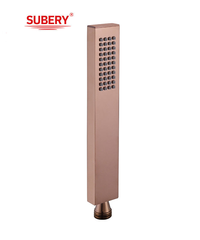 Messing microfoon handshower hand douche voor douche kolom roos gouden badkamer silicium spuitstuk gemakkelijk schoon vierkant OEM