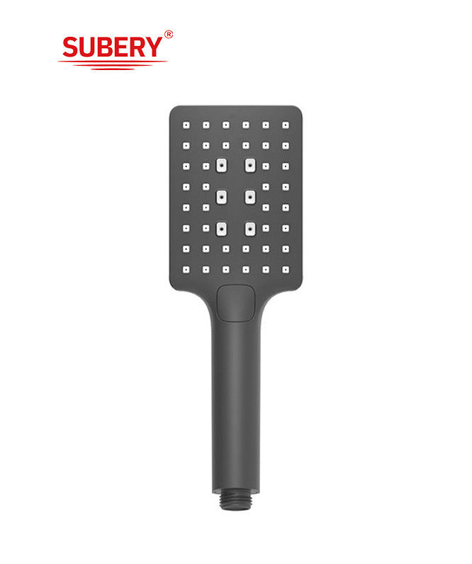 ABS plastic 3 functie handshower hand douche voor douche kolom mat zwart badkamer silicium spuitstuk vierkant gemakkelijk schoon OEM
